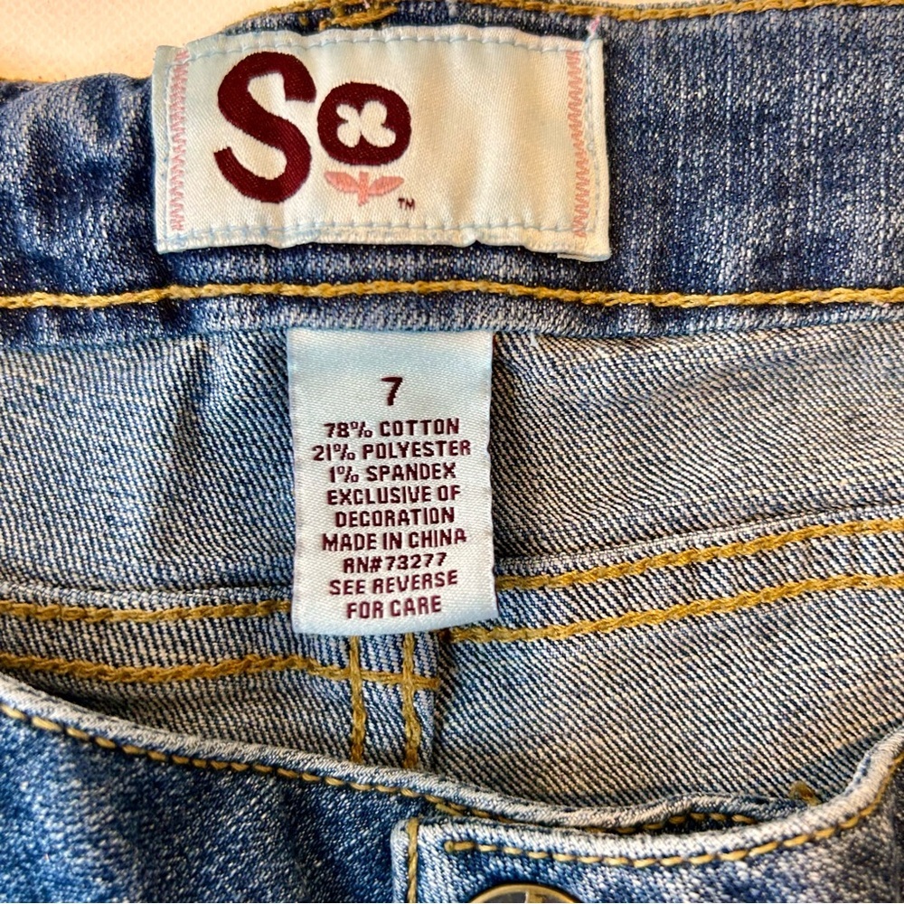 Final Price Y2K Denim Booty Shorts Size 7 - Picture 4 of 5